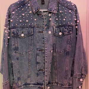 Jeweled out Jean Jacket by forever 21